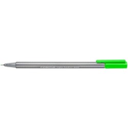 Staedtler Triplus Fineliner 334 Pennarello Punta Fine - Tratto da 0,3 mm - Inchiostro a base d'acqua - Colore Verde Neon 10pz 10