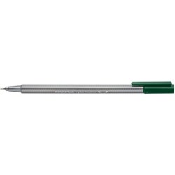 Staedtler Triplus Fineliner 334 Rotulador de Punta Fina - Trazo de 0.3mm - Tinta Base de Agua - Color Verde Oscuro