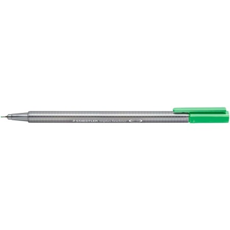 Staedtler Triplus Fineliner 334 Pennarello Punta Fine - Tratto da 0,3 mm - Inchiostro a base d'acqua - Colore Verde Pallido 10pz