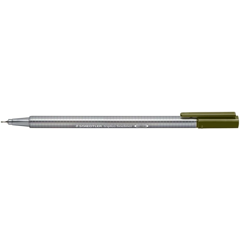 Staedtler Triplus Fineliner 334 Rotulador de Punta Fina - Trazo de 0.3mm - Tinta Base de Agua - Color Verde Oliva Staedtler Triplus Fineliner 334 Rotulador de Punta Fina - Trazo de 0.3mm - Tinta Base de Agua - Color Verde Oliva