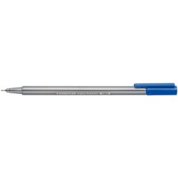 Staedtler Triplus Fineliner 334 Pennarello Punta Fine - Tratto da 0,3 mm - Inchiostro a base d'acqua - Colore Blu Pastello 10pz 