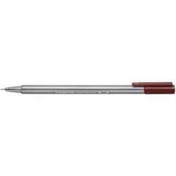 Staedtler Triplus Fineliner 334 Pennarello Punta Fine - Tratto da 0,3 mm - Inchiostro a base d'acqua - Colore Marrone Cioccolato