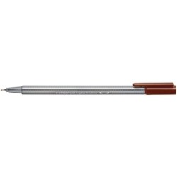 Staedtler Triplus Fineliner 334 Pennarello Punta Fine - Linea da 0,3 mm - Inchiostro a base d'acqua - Colore Marrone Van Dyck 10