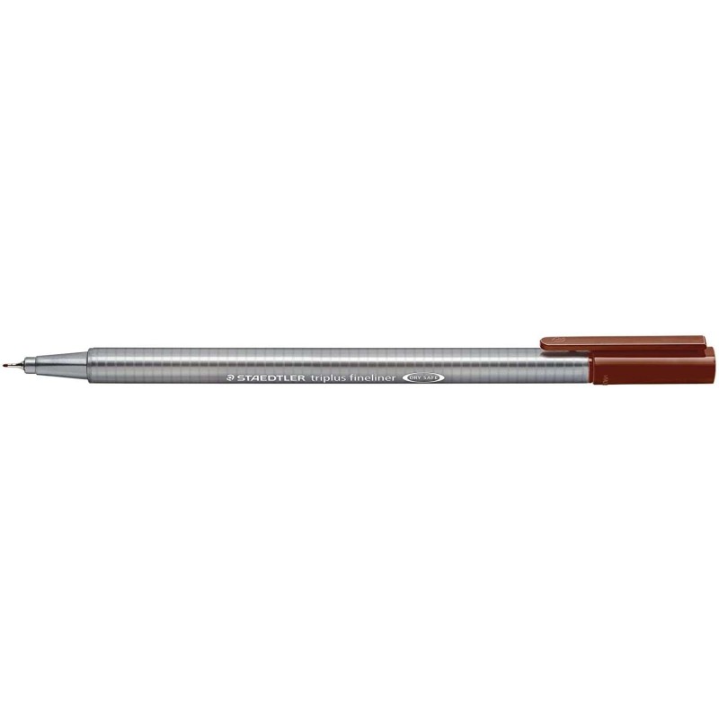 Staedtler Triplus Fineliner 334 Pennarello Punta Fine - Linea da 0,3 mm - Inchiostro a base d'acqua - Colore Marrone Van Dyck 10 Staedtler Triplus Fineliner 334 Pennarello Punta Fine - Linea da 0,3 mm - Inchiostro a base d'acqua - Colore Marrone Van Dyck 10