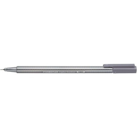 Staedtler Triplus Fineliner 334 Rotulador de Punta Fina - Trazo de 0.3mm - Tinta Base de Agua - Color Gris Paloma