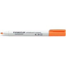 Staedtler Lumocolor 341 Pennarello per lavagna bianca - Punta a scalpello 1 - 2 mm circa - Asciugatura rapida - Colore arancione