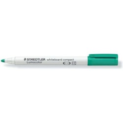 Staedtler Lumocolor 341 Marcador para Pizarra Blanca - Punta Biselada 1 - 2mm Aprox - Secado Rapido - Color Verde