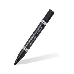 Staedtler Lumocolor 348 Pennarello permanente a doppia punta - Asciugatura rapida - Colore nero 10pz 10pz