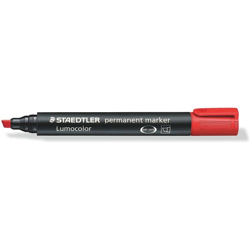 Pennarello permanente Staedtler Lumocolor 350 - Asciugatura rapida - Punta 2 - 5 mm circa - Colore rosso 10pz 10pz Pennarello permanente Staedtler Lumocolor 350 - Asciugatura rapida - Punta 2 - 5 mm circa - Colore rosso 10pz 10pz