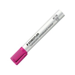 Staedtler Lumocolor 351 Rotulador para Pizarra - Punta Redonda - Trazo 2mm - Capuchon con Clip - Color Rosa