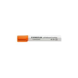 Staedtler Lumocolor 351 Rotulador para Pizarra Blanca - Punta Redonda - Trazo 2mm - Capuchon con Clip - Color Naranja
