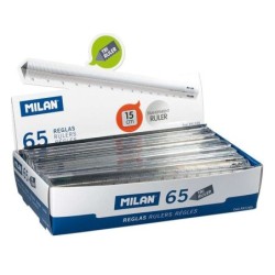 Espositore Milano da 65 Regole Triangolari - Lunghezza 15cm - Plastica - Colore Trasparente