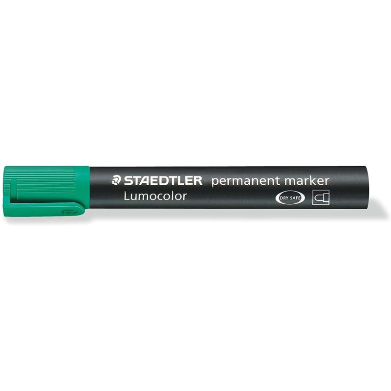 Staedtler Lumocolor 352 Rotulador Permanente - Punta Redonda - Trazo 2mm Aprox - Capuchon con Clip - Secado Rapido - Color Verde Staedtler Lumocolor 352 Rotulador Permanente - Punta Redonda - Trazo 2mm Aprox - Capuchon con Clip - Secado Rapido - Color Verde