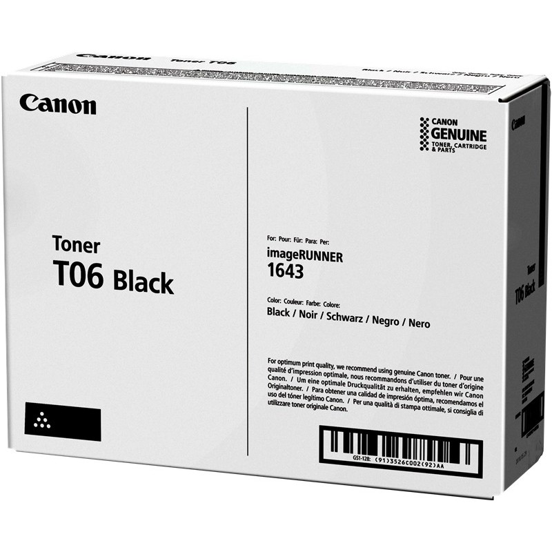 Cartuccia toner nero originale Canon T06 - 3526C002