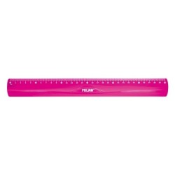 Righello Milan flessibile e resistente - Lunghezza 30 cm - Colore blu traslucido