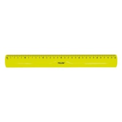 Righello Milan flessibile e resistente - Lunghezza 30 cm - Colore giallo traslucido