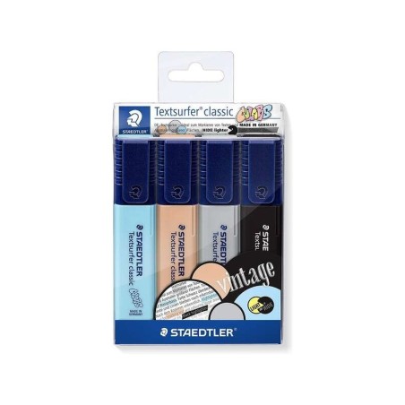 Staedtler Textsurfer Classic 364 Confezione da 4 pennarelli fluorescenti - Asciugatura rapida - Tratto 1 - 5 mm circa - Colori a