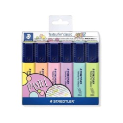Staedtler Textsurfer Classic 364 Confezione da 6 pennarelli fluorescenti - Asciugatura rapida - Tratto 1 - 5 mm circa - Colori a