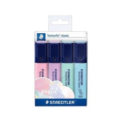 Staedtler Textsurfer Classic 364 Confezione da 4 pennarelli fluorescenti - Asciugatura rapida - Tratto 1 - 5 mm circa - Colori a