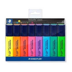 Staedtler Textsurfer Classic 364 Confezione da 8 pennarelli fluorescenti - Asciugatura rapida - Tratto 1 - 5 mm - Colori assorti