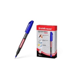 Erichkrause Marcador Permanente Fp-50 - Punta Fina de 0.6mm - Resistente a La Luz y al Agua - Color Azul