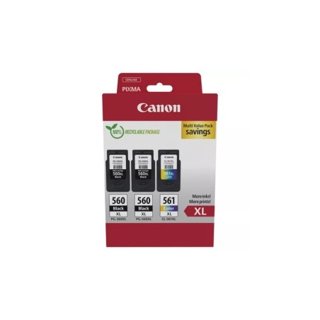 Confezione da 3 cartucce d'inchiostro originali Canon PG-560XL + CL-561XL - 3712C009