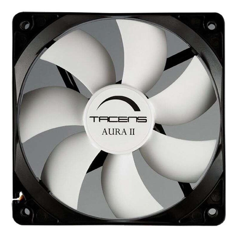 Tacens Aura II Ventilador 120mm - Carcasa Negra, Aspas Blancas - Velocidad Max. 1200rpm Tacens Aura II Ventilador 120mm - Carcasa Negra, Aspas Blancas - Velocidad Max. 1200rpm