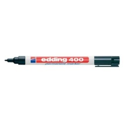 Pennarello indelebile Edding 400 - Punta tonda - Tratto 1 mm. - Ricaricabile - Asciugatura rapida - Colore nero 10pz 10pz