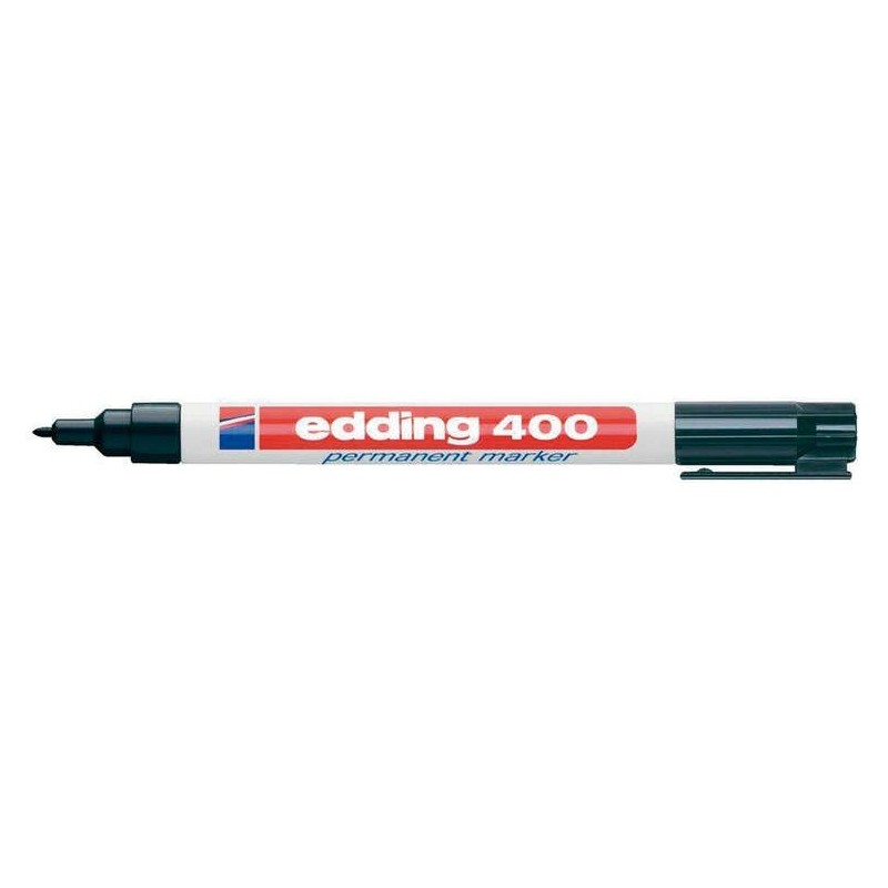 Edding 400 Rotulador Permanente - Punta Redonda - Trazo 1 mm. - Recargable - Secado Rapido - Color Negro Edding 400 Rotulador Permanente - Punta Redonda - Trazo 1 mm. - Recargable - Secado Rapido - Color Negro