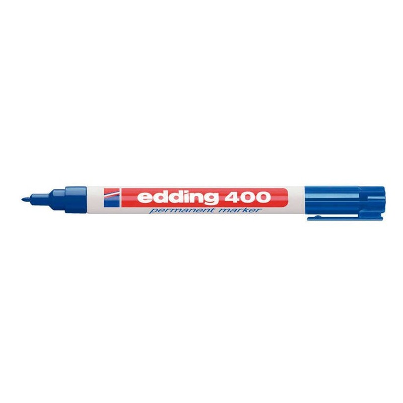 Pennarello indelebile Edding 400 - Punta tonda - Tratto 1 mm. - Ricaricabile - Asciugatura rapida - Colore blu 10pz 10pz Pennarello indelebile Edding 400 - Punta tonda - Tratto 1 mm. - Ricaricabile - Asciugatura rapida - Colore blu 10pz 10pz