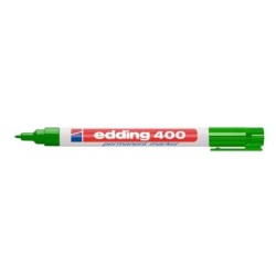 Pennarello indelebile Edding 400 - Punta tonda - Tratto 1 mm. - Ricaricabile - Asciugatura rapida - Colore verde 10pz 10pz