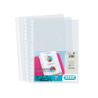 Elba Pack de 10 Fundas Multitaladro Standard Folio - Material de PP de 90? - Color Piel Naranja Transparente