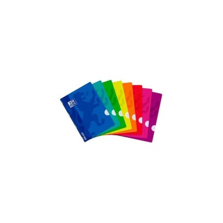 Quaderno pinzato Oxford Openflex formato A4 quadrettato 4x4mm - 48 fogli con margine - copertina in plastica - colori assortiti 