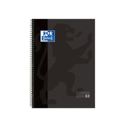 Oxford School Classic A4+ Europeanbook - Copertina extra rigida - 80 fogli - Nero 5pz 5pz