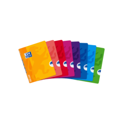 Oxford School Openflex A5+ Libreta Grapada - Tapa de Plastico Resistente - Pauta 2.5 con Margen - 48 Hojas - Colores Surtidos