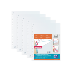 Copertine multiforo Oxford Quick'In A4 - Polipropilene standard - Vetro da 50 m - Inserimento facile - Protezione durevole 20pz 