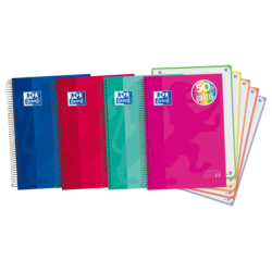 Oxford School Classic A4+ Europeanbook - Copertina extra rigida - 5 semplici - 120 fogli - Colori assortiti 5pz 5pz