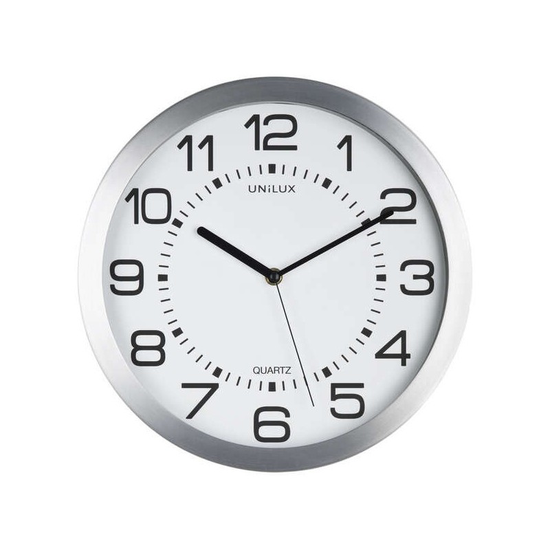 Unilux Reloj Retroiluminado Moon - Diseño Retro - Funcion de Retroiluminacion - Estilo Moderno - Color Blanco