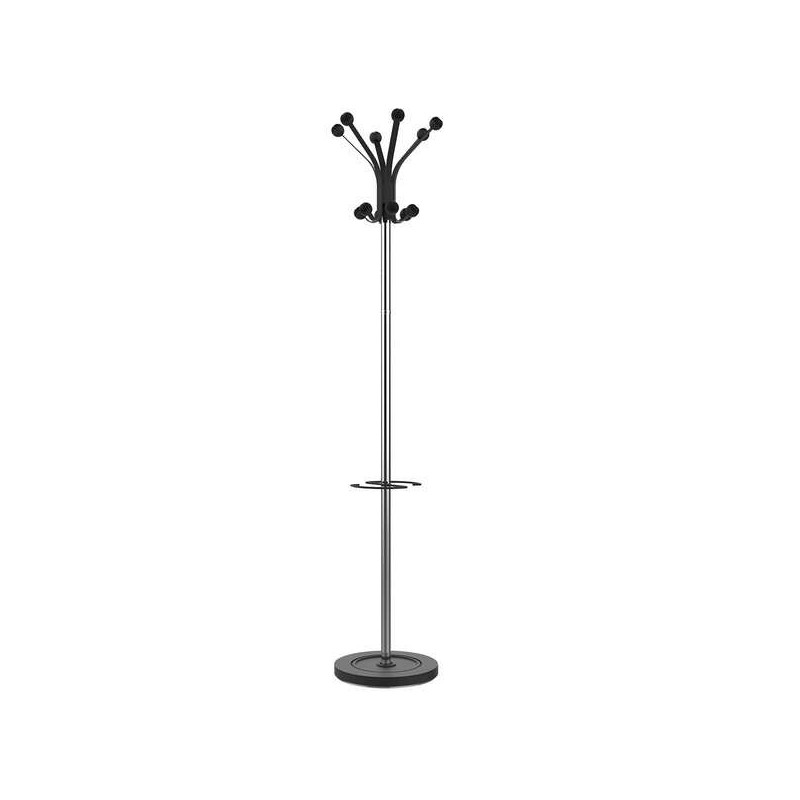Appendiabiti Unilux Hakea - Design Elegante Nero e Cromato - Resistente e Durevole - Ideale per Appendere Cappotti e Accessori Appendiabiti Unilux Hakea - Design Elegante Nero e Cromato - Resistente e Durevole - Ideale per Appendere Cappotti e Accessori
