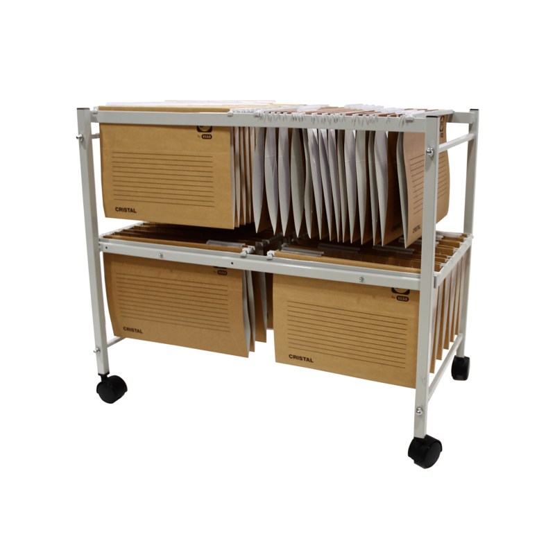 Elba Gio Carro Extensible para Carpetas Colgantes - Dimensiones 650x760x430mm - Material Metalico Resistente - Color Gris Elba Gio Carro Extensible para Carpetas Colgantes - Dimensiones 650x760x430mm - Material Metalico Resistente - Color Gris