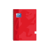 Quaderno a spirale classico Oxford School - Copertina in plastica - Foglio a righe da 3,5 con margine - 80 fogli - Colore rosso 