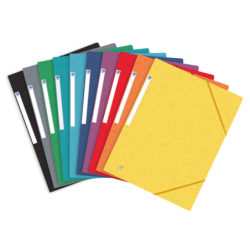 Raccoglitore superiore Oxford + cartella gommata A4+ - Copertina morbida - 3 lembi - Dorso 20 mm - Colori assortiti 10pz 10pz