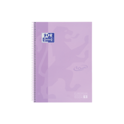Oxford School Touch Europeanbook 1 A4+ Copertina extra rigida - Quaderno da 80 fogli - Copertina resistente - Colore malva paste