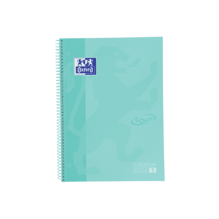 Oxford School Touch Europeanbook 1 A4+ Copertina extra rigida - Quaderno con copertina rigida - 80 fogli 5x5 - Design pastello m