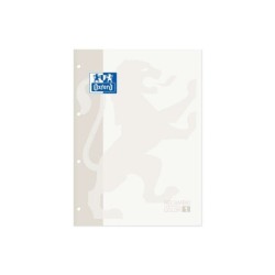 Quaderno sostitutivo Oxford School Classic A4 - Copertina morbida - Incollato - 80 fogli - Bianco 5pz 5pz