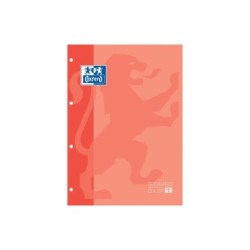 Taccuino sostitutivo Oxford School Classic - Formato A4 - Copertina morbida - Incollato - Griglia 5x5 - 80 fogli - Colore pesca 