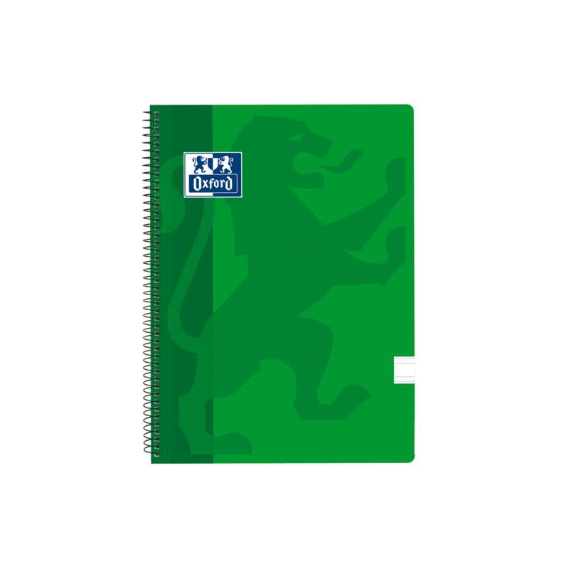 Oxford School Classic Cuaderno Espiral Tapa de Plastico Folio - Pauta 3.5 con Margen - 80 Hojas - Color Verde Oxford School Classic Cuaderno Espiral Tapa de Plastico Folio - Pauta 3.5 con Margen - 80 Hojas - Color Verde