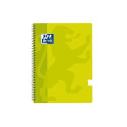 Oxford School Classic Cuaderno Espiral Tapa de Plastico Folio - Pauta 3.5 con Margen - 80 Hojas - Color Lima