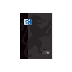 Notebook sostitutivo Oxford School Classic - Formato A4 - Copertina morbida - Incollato - Griglia 5x5 - 80 fogli - Colore nero 5