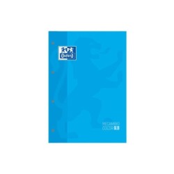 Taccuino sostitutivo Oxford School Classic - Formato A4 - Copertina morbida - Incollato - Griglia 5x5 - 80 fogli - Colore turche